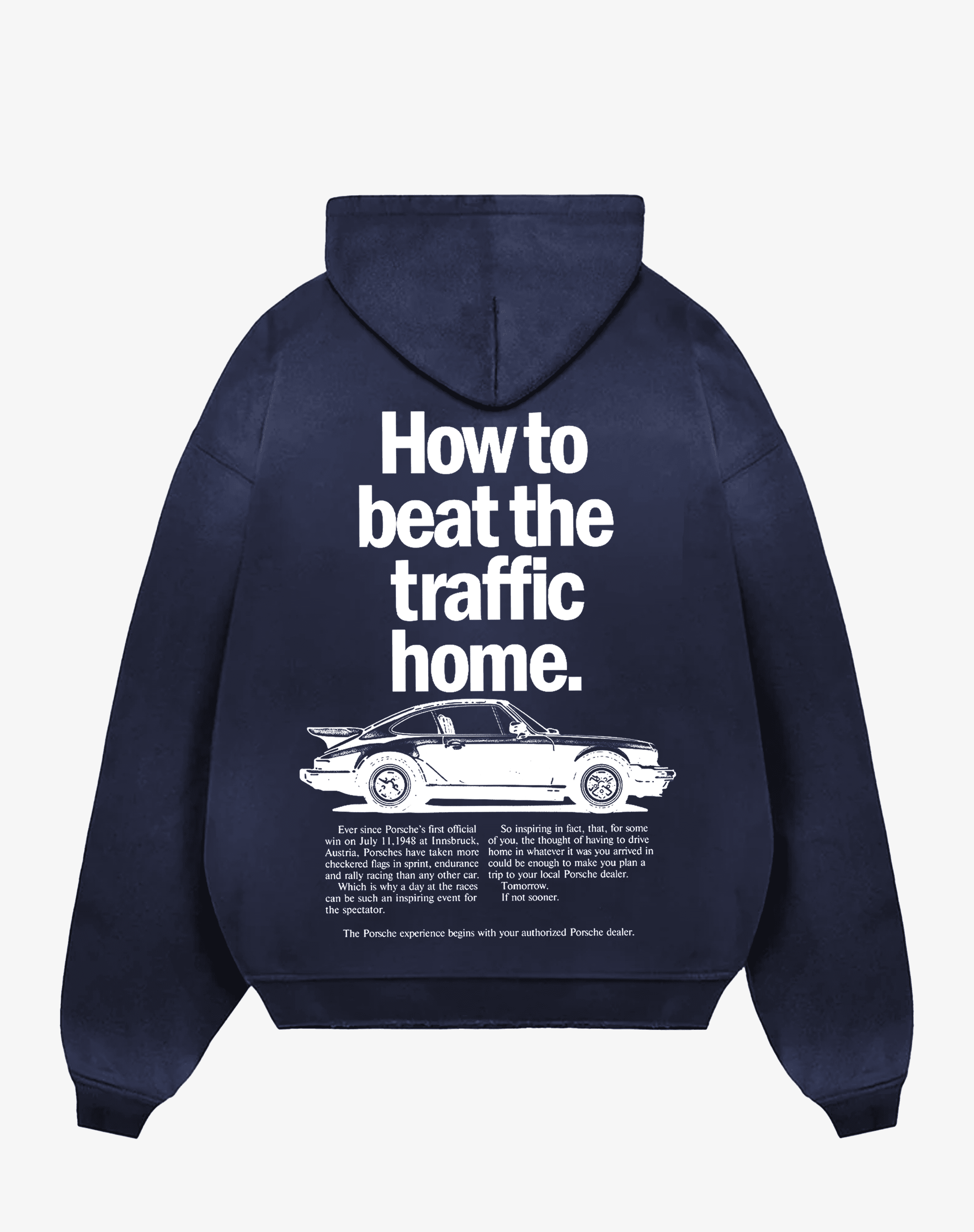 Traffic Home Hoodie Navy Back